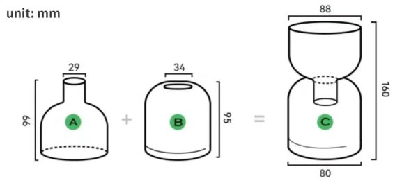 Soliflore en verre pour décoration minimaliste