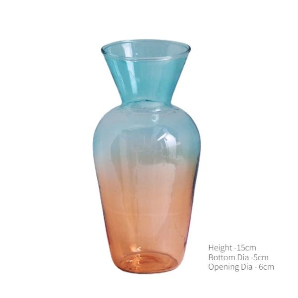 Vase en verre transparent pour fleurs uniques