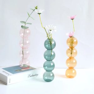 Vase en verre boule moderne pour soliflore décoratif