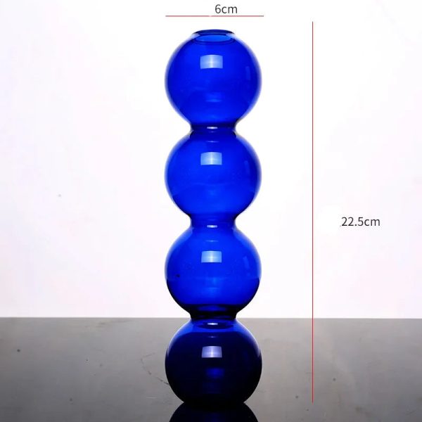 Soliflore en verre transparent pour fleurs séchées