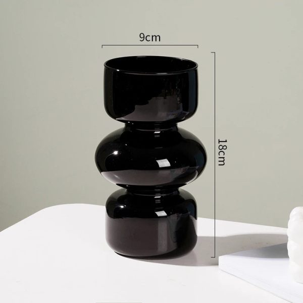 Vase en verre pastel, pièce décorative unique